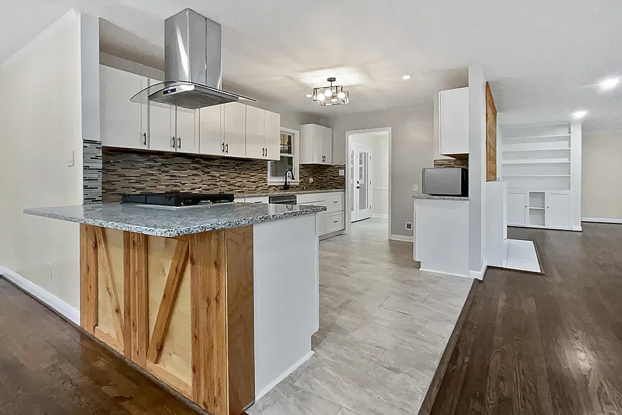 Kitchen after remodel in Birmingham AL fix and flip rehab project
