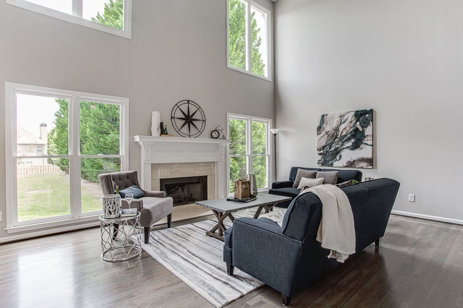 Canton living room after renovation