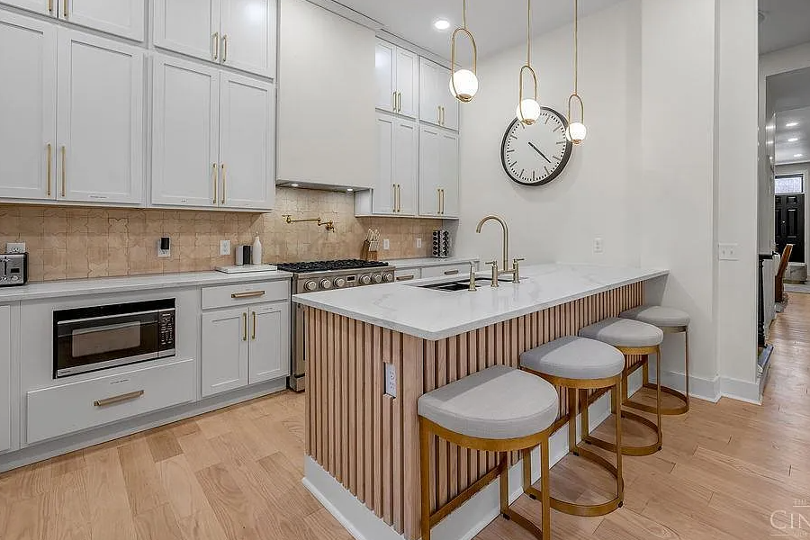 complete remodel woodslats kitchen cincinnati oh