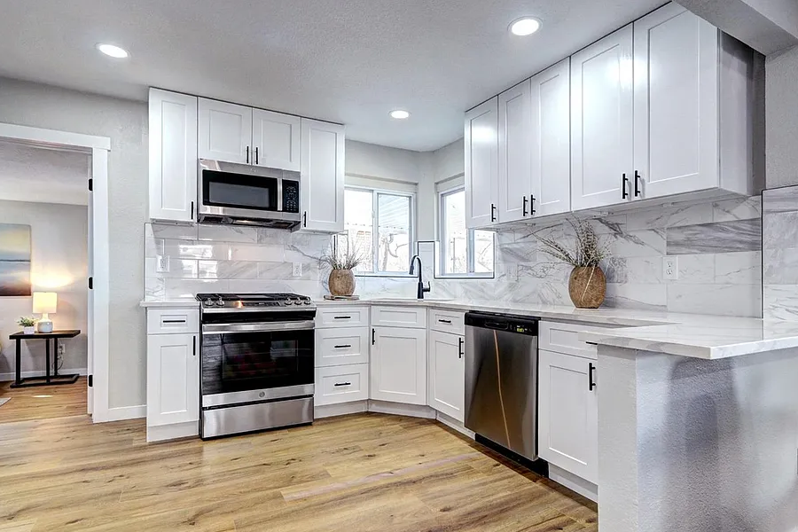 fixed remodeled modern kitchen countertops denver, colorado