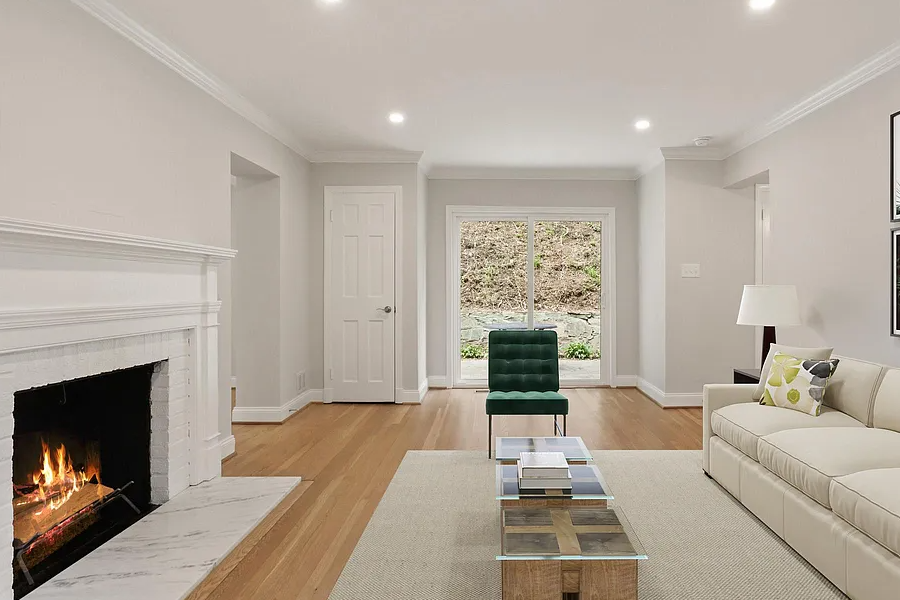 living-room arlington virginia rehab project after