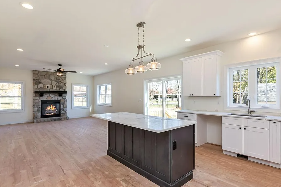 Finished kitchen in newly built Plainfield New Jersey home